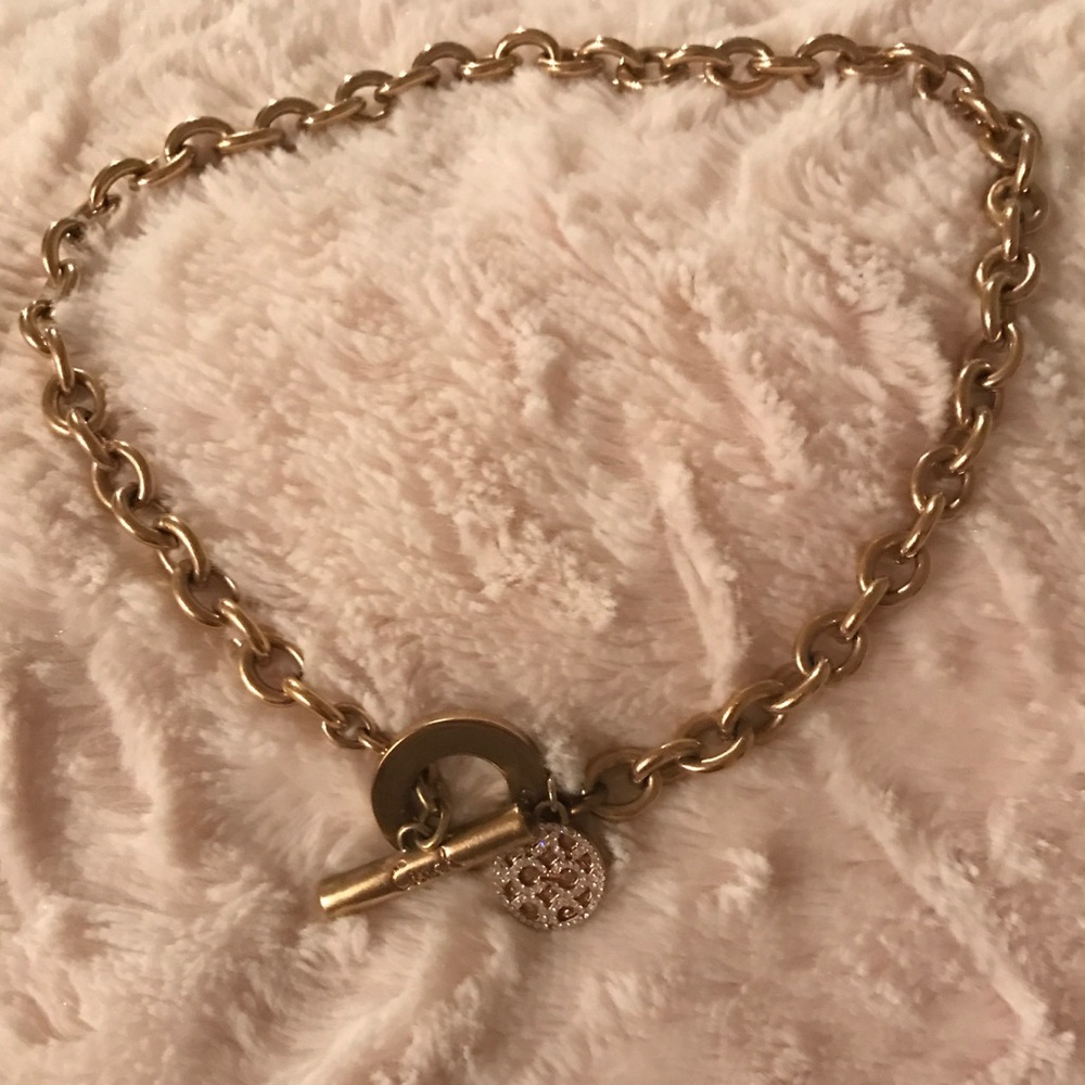 Coach gold necklace